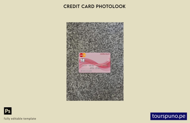 listo para imprimir plantilla frontal de Austria Addiko bank mastercard photoloo